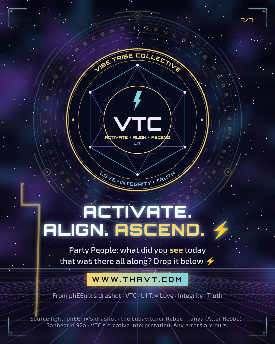 Ascend: "Activate. Align. Ascend." with the VTC crest and www.thavt.com.