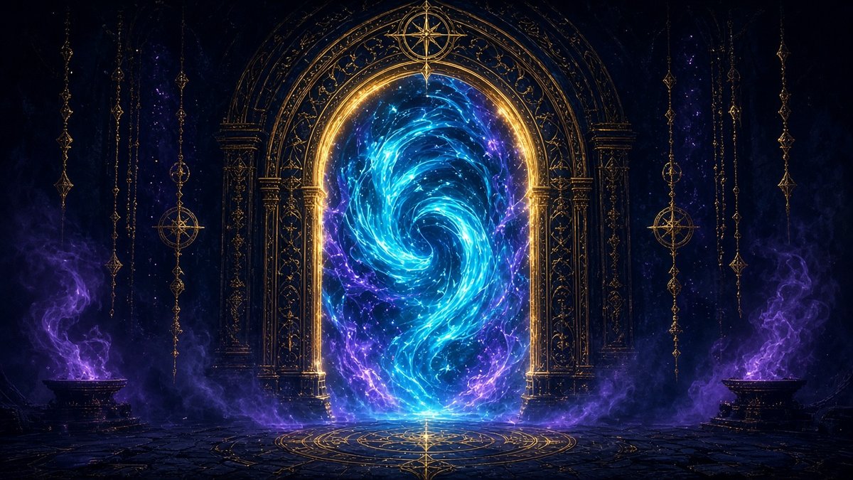 Golden portal of light — Codex Lumina sacred visual